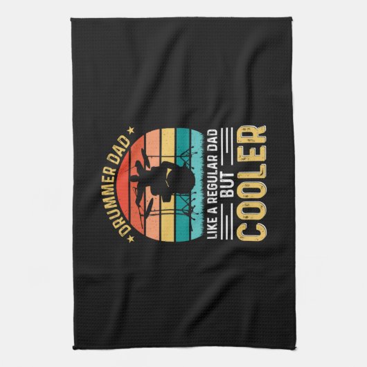 Drummer Vater Geschirrtuch (Vertikal)