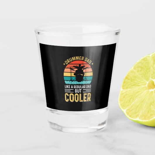 Drummer Vater Schnapsglas (Vorderseite)