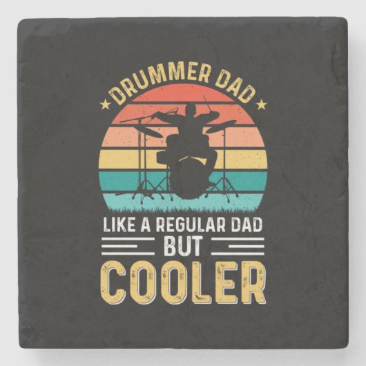 Drummer Vater Steinuntersetzer (Vorderseite)