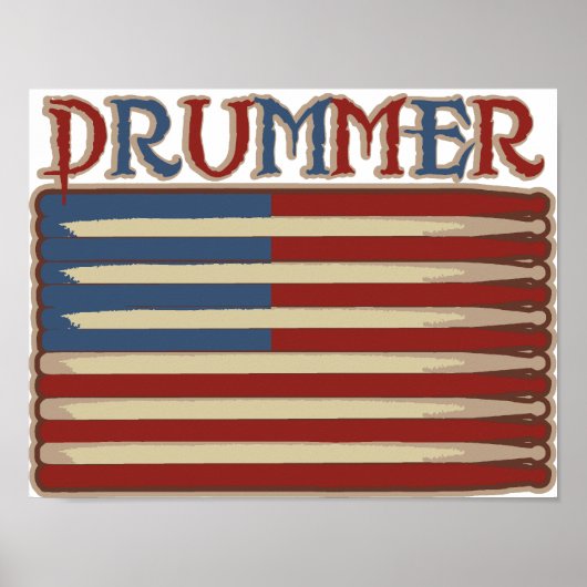 Drummer Vintag Poster (Vorne)