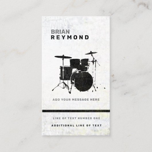 Drummer Visitenkarte (Vorderseite)