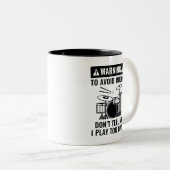 Drummer Warning Zweifarbige Tasse (VorderseiteRechts)