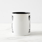 Drummer Warning Zweifarbige Tasse (Mittel)