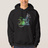 Drummer Watercolor Drummer Musiker Drumsticks Hoodie (Vorderseite)