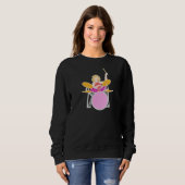 Drummer Woman Design for Band Musicians Sweatshirt (Vorne ganz)