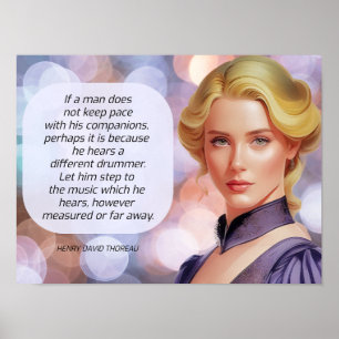 Drummer-Zitat Thoreau Poster