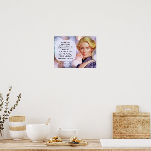 Drummer-Zitat Thoreau Poster (Küche)