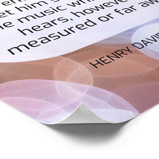 Drummer-Zitat Thoreau Poster (Ecke)