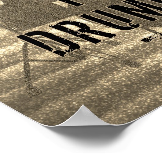 Drummer Zone Drum Kit Musik Druck Poster drucken (Ecke)