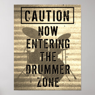 Drummer Zone Drum Kit Musik Druck Poster drucken