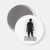 Drummerdesign Magnet (Vorderseite/Rückseite)
