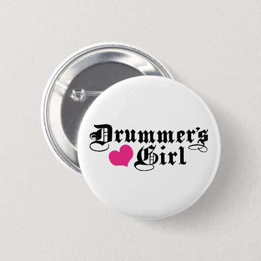 Drummermädchen Button (Vorne & Hinten)