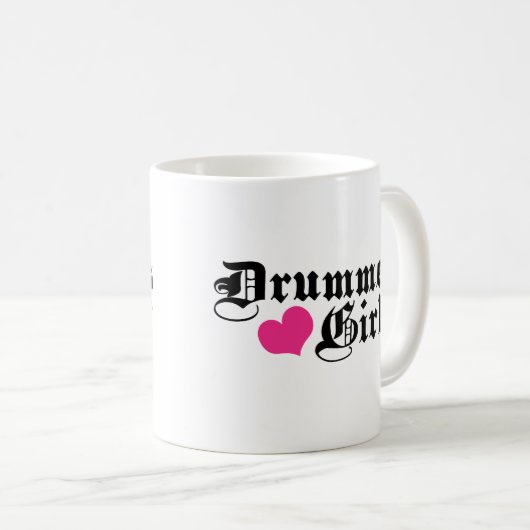 Drummermädchen Kaffeetasse (VorderseiteRechts)