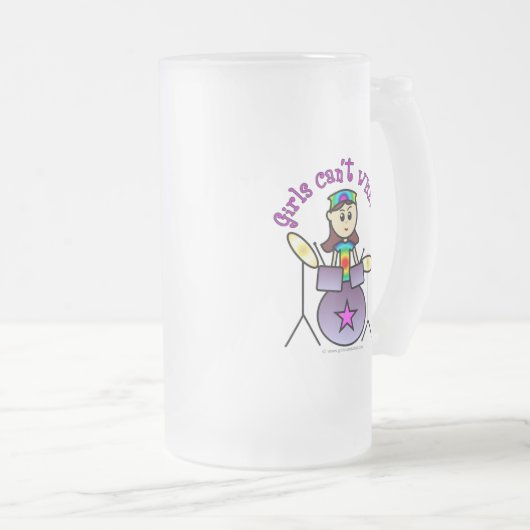 Drummermädchen Mattglas Bierglas (VorderseiteRechts)