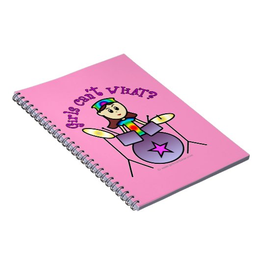 Drummermädchen Notizblock (Rechte Seite)