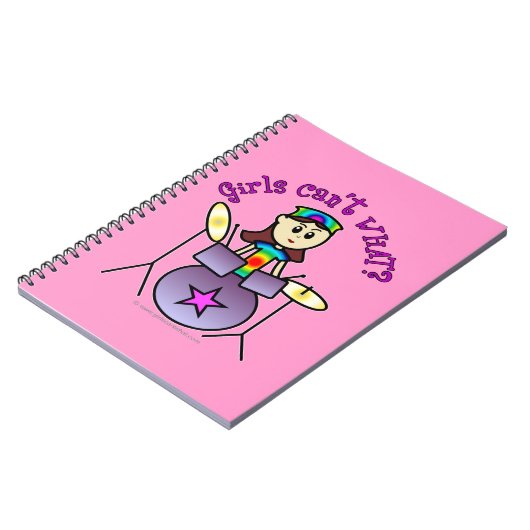 Drummermädchen Notizblock (Linke Seite)