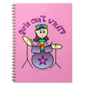 Drummermädchen Notizblock (Vorderseite)