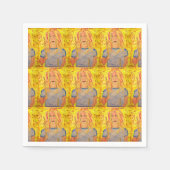 Drummermädchen Rock Art Serviette (Vorderseite)