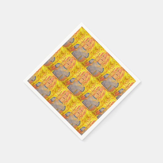 Drummermädchen Rock Art Serviette (Ecke)