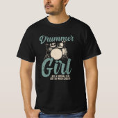 Drummermädchen| Schlagzeug T-Shirt (Vorderseite)
