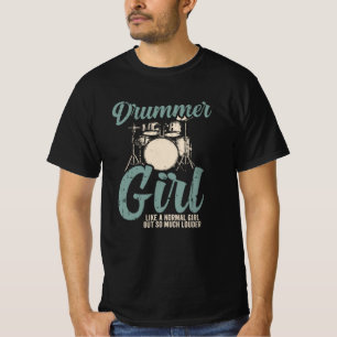 Drummermädchen  Schlagzeug T-Shirt