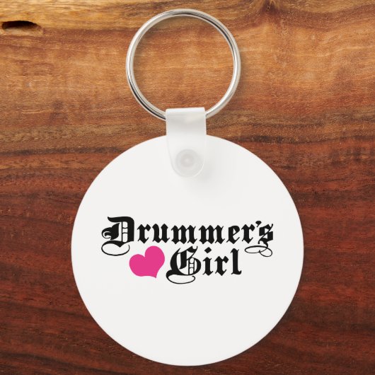 Drummermädchen Schlüsselanhänger (Vorderseite)