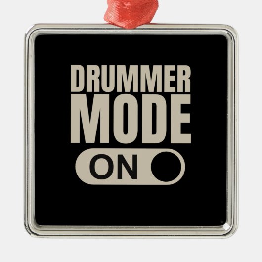 Drummermodus eingeschaltet ornament aus metall (Vorne)