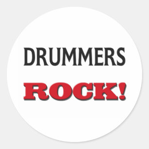 Drummers Rock Runder Aufkleber
