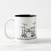 Drummers Use Their Heads Zweifarbige Tasse (Links)