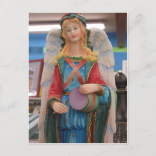 Drumming Angel Postkarte