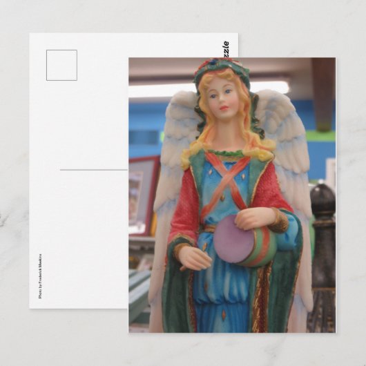 Drumming Angel Postkarte (Vorne/Hinten)
