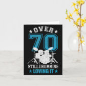Drumming Drum Set Funny 70 Jahre Old Drummer Quote Karte (Gelbe Blume)