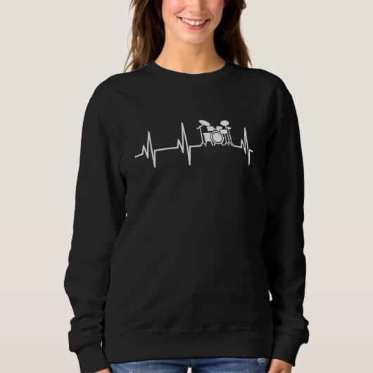 Drumming Heartbeat Drum Set Drummer Definition Dou Sweatshirt (Vorderseite)
