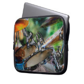 Drumming in Aktion Laptopschutzhülle (Vorderseite Links)