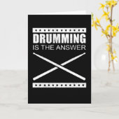 Drumming ist die Antwort | Drums Drummer Gift Karte (Gelbe Blume)