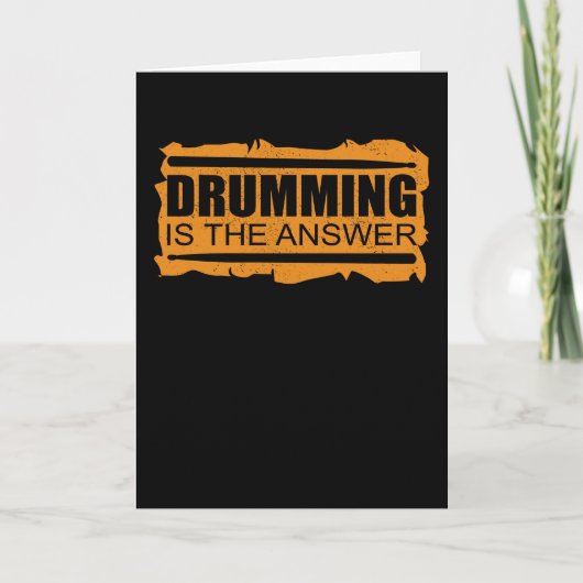 Drumming ist die Antwort | Drums Drummer Gift Karte (Vorderseite)