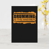 Drumming ist die Antwort | Drums Drummer Gift Karte (Gelbe Blume)