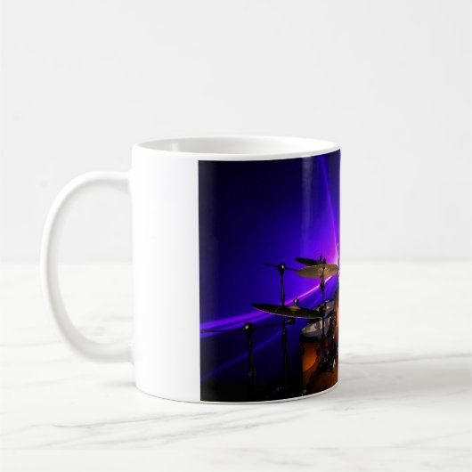 Drumming mit der Lasers-Tasse Kaffeetasse (Links)