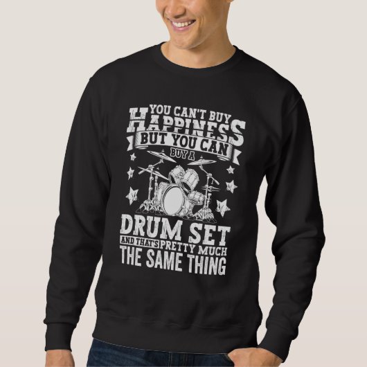 Drumming Player Apparel Drummer Quote Drumset for Sweatshirt (Vorderseite)