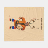 Drumming Shaman Fleecedecke (Vorderseite (Horizontal))