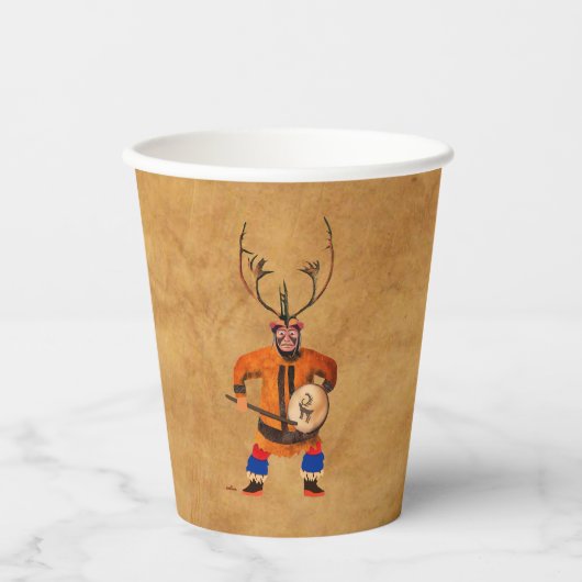 Drumming Shaman Pappbecher (Vorderseite)