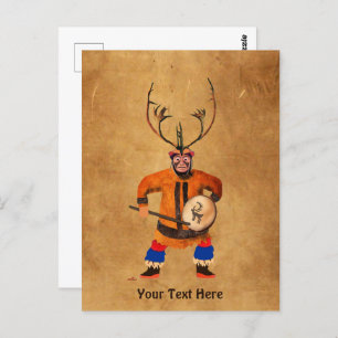 Drumming Shaman Postkarte