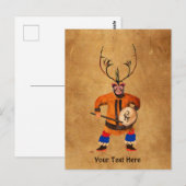 Drumming Shaman Postkarte (Vorne/Hinten)