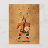 Drumming Shaman Postkarte (Vorderseite)