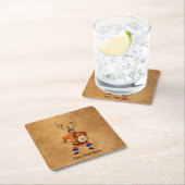 Drumming Shaman Rechteckiger Pappuntersetzer (Vor Ort)