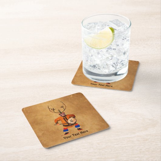 Drumming Shaman Rechteckiger Pappuntersetzer (Vor Ort)