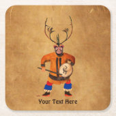 Drumming Shaman Rechteckiger Pappuntersetzer (Vorderseite)