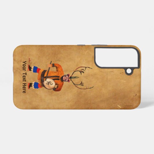 Drumming Shaman Samsung Galaxy Hülle (Rückseite (Horizontal))