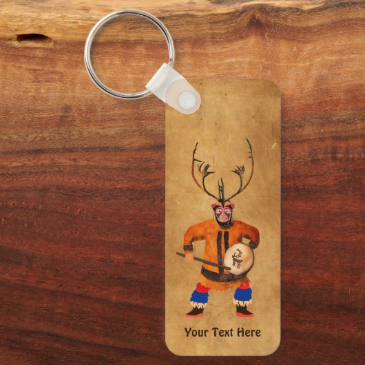 Drumming Shaman Schlüsselanhänger (Vorderseite)