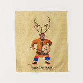 Drumming Shaman Wandteppich (Vorderseite)